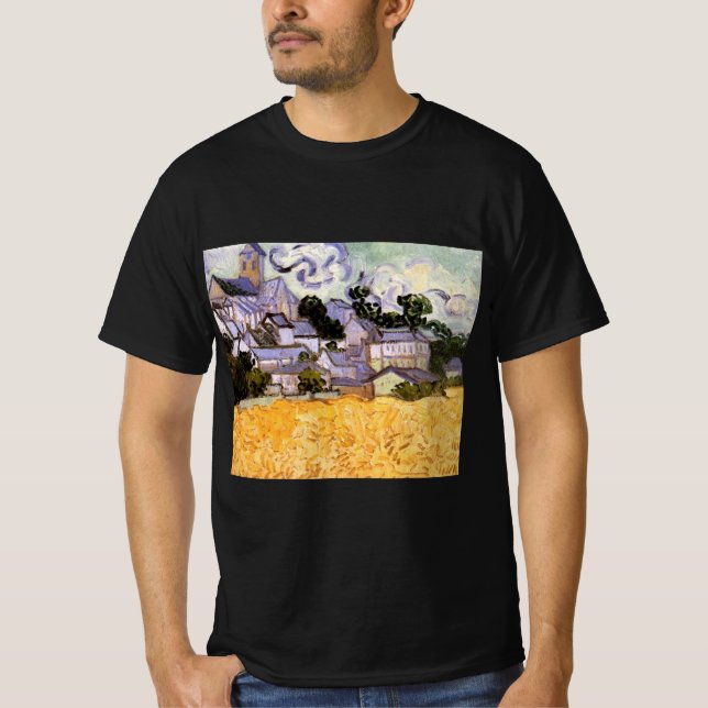 View of Auvers with Church by Vincent van Gogh T-Shirt (Front)