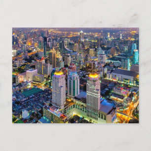 View of Bangkok at night Postcard