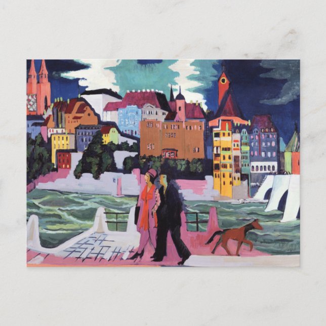 View of Basel and the Rhine Postcard (Front)