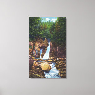 View of Bash-Bish Falls near Great Barrington Canvas Print