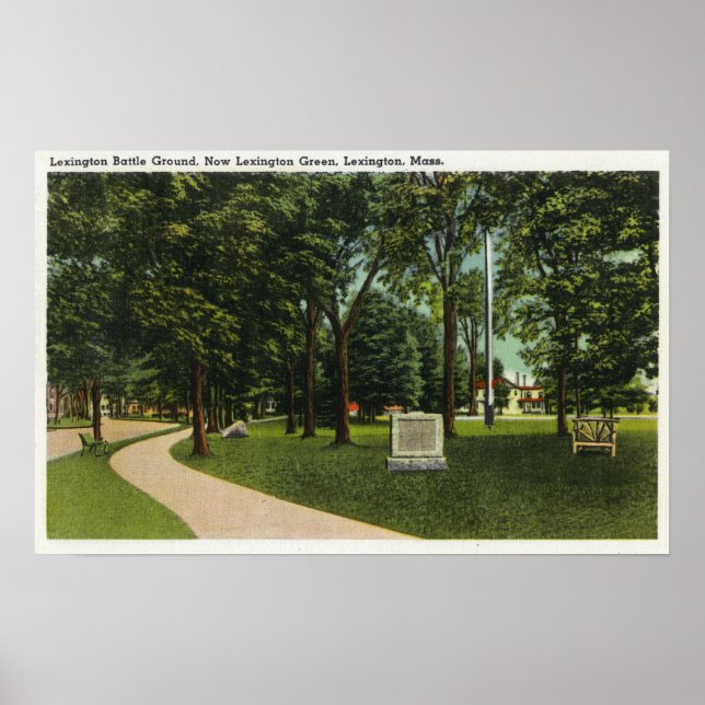 View of Battle Ground, now Lexington Green Poster (Front)