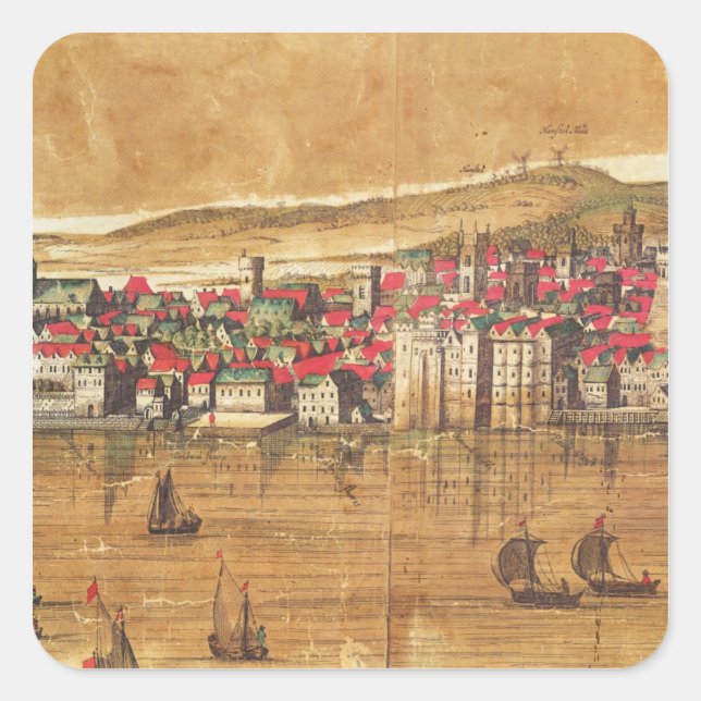 View of Baynards Castle Square Sticker (Front)