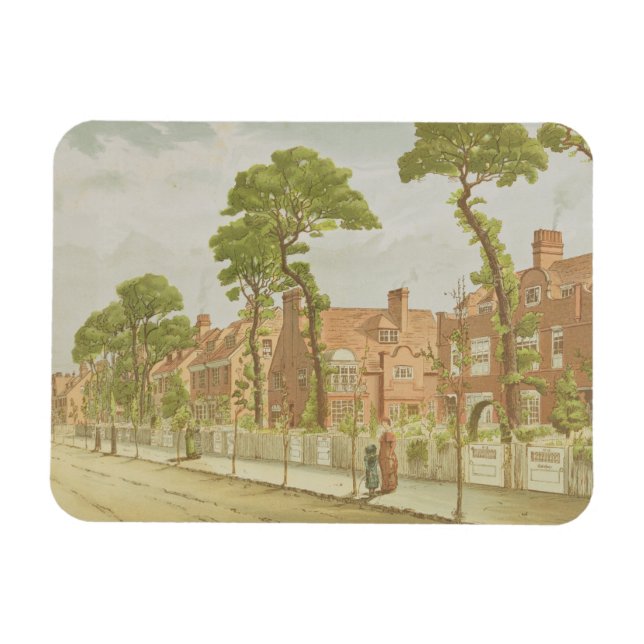 View of Bedford Park, 1882 (colour litho) Magnet (Horizontal)