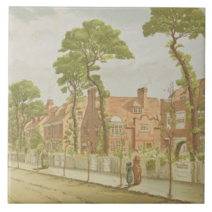 View of Bedford Park, 1882 (colour litho) Tile