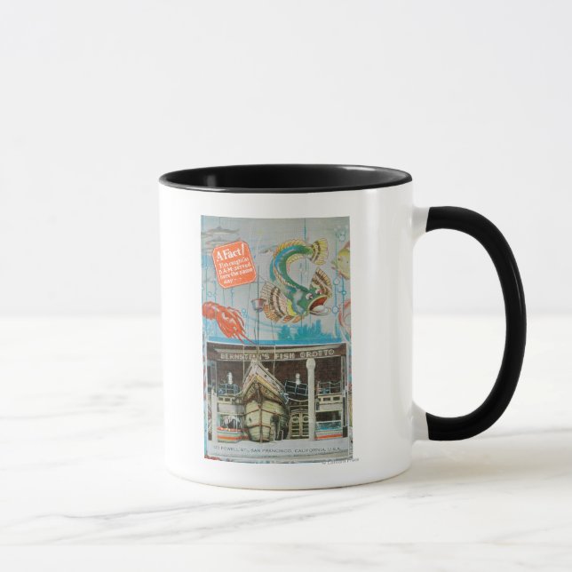 View of Bernstein's Fish Grotto with Fish Mug (Right)