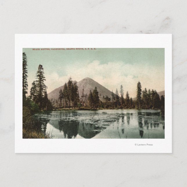 View of Black Buttes Along Shasta Route Postcard (Front)