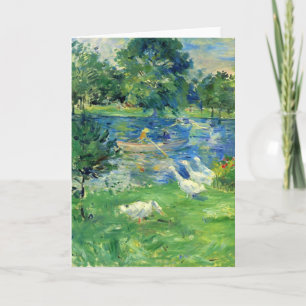 View of Bois de Boulogne by Berthe Morisot Card