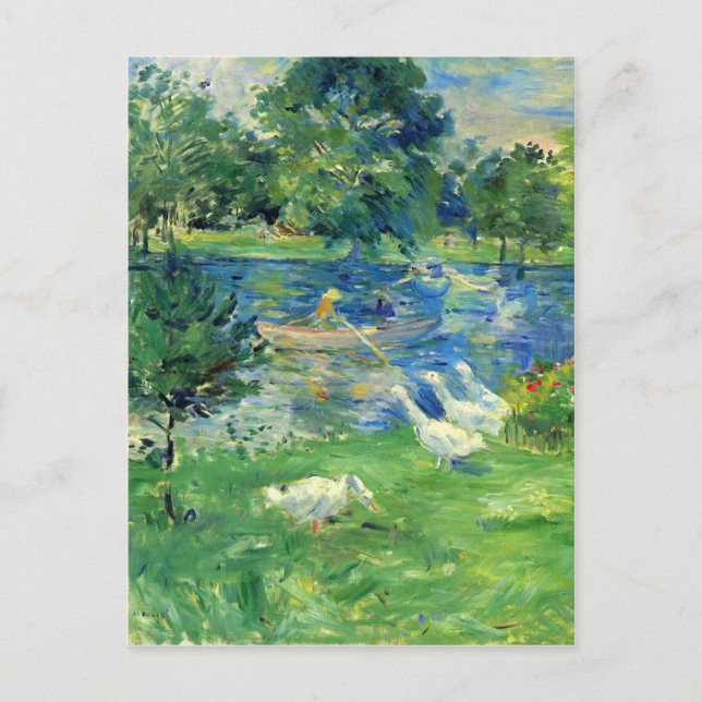 View of Bois de Boulogne by Berthe Morisot Postcard (Front)