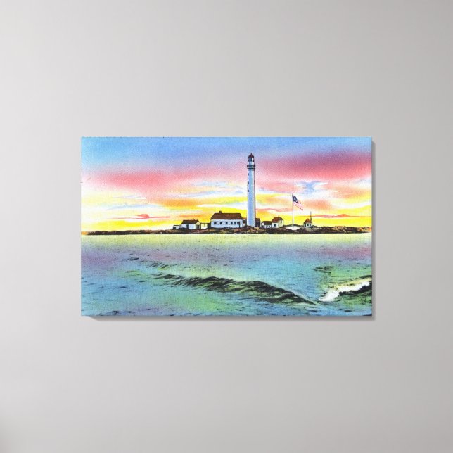 View of Boon Island and Lighthouse from York Canvas Print (Front)