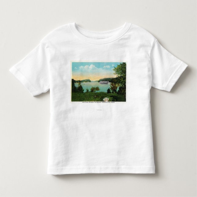 View of Boston Boat Entering the Narrows Toddler T-Shirt (Front)