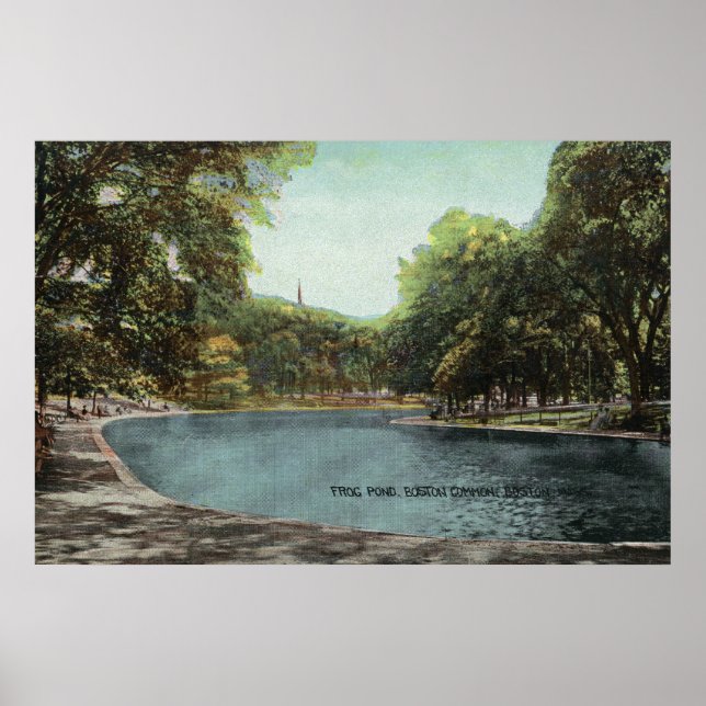 View of Boston Common Frog Pond # 2 Poster (Front)