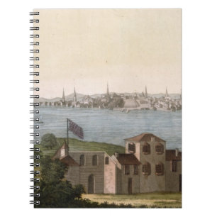 View of Boston, from 'Le Costume Ancien et Moderne Spiral Notebook