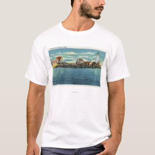View of Boston Harbour and Boston Lighthouse T-Shirt
