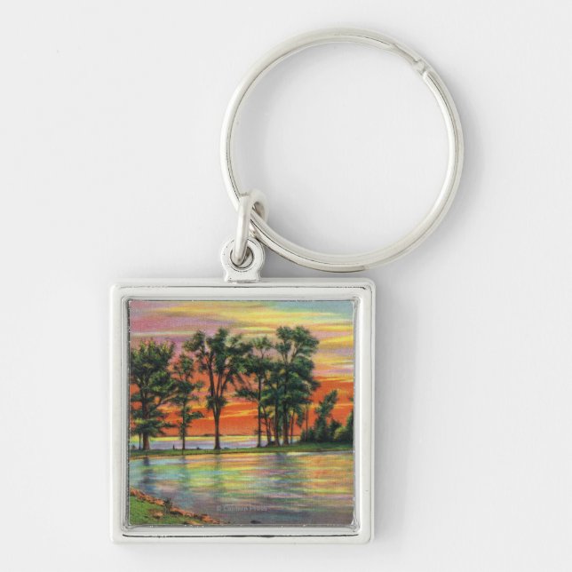 View of Bow and Arrow Point Key Ring (Front)