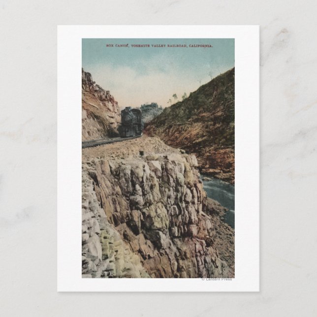 View of Box Canon Train Postcard (Front)