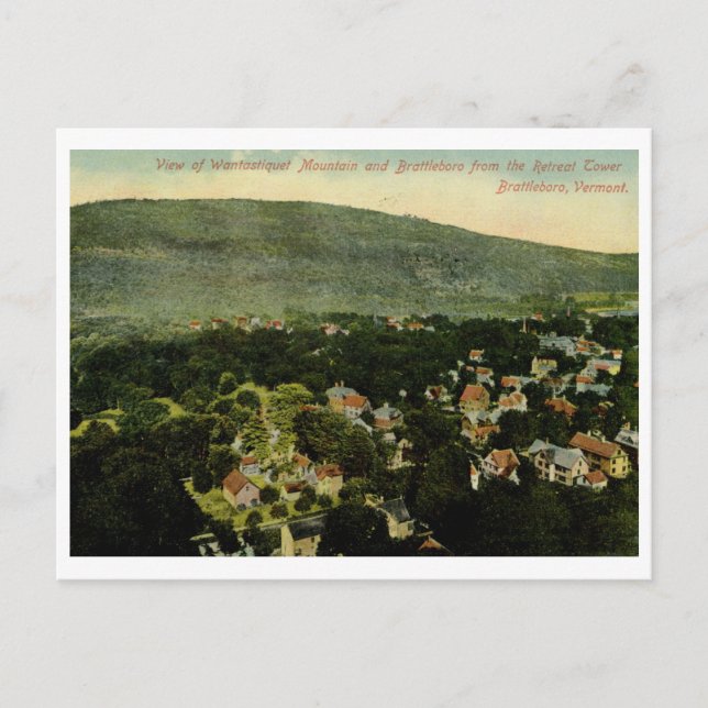 View of Brattleboro, VT 1913 Vintage Postcard (Front)