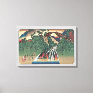 View of Bridge Over Ina River, Nojiri by Hiroshige Canvas Print