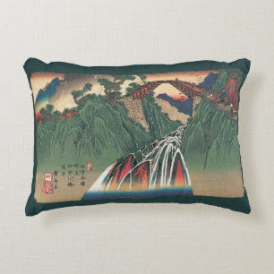 View of Bridge Over Ina River, Nojiri by Hiroshige Decorative Cushion