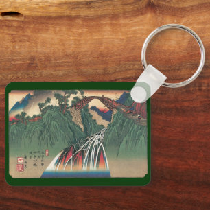 View of Bridge Over Ina River, Nojiri by Hiroshige Key Ring