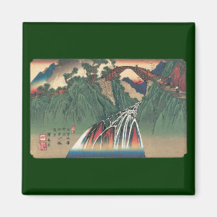 View of Bridge Over Ina River, Nojiri by Hiroshige Magnet