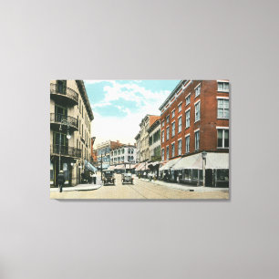 View of Broadway and Corner Strand Street Canvas Print