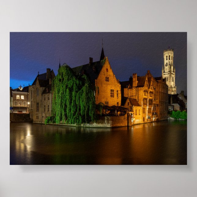 View of Bruges by night Poster (Front)