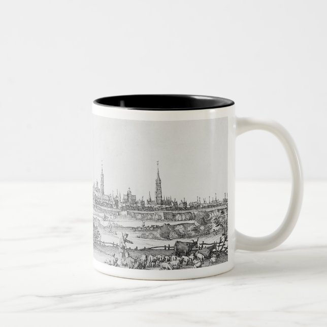 View of Bruges Two-Tone Coffee Mug (Right)