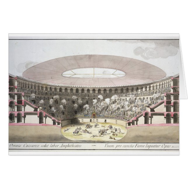 View of Caesar's Amphitheatre (colour litho) (Front Horizontal)