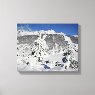 View Of Catedral Ski Resort In Bariloche Canvas Print