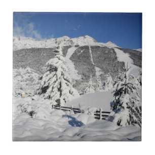 View Of Catedral Ski Resort In Bariloche Tile