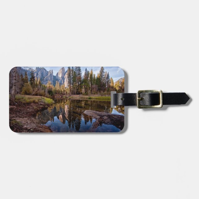View of Cathedral Peaks Luggage Tag (Front Horizontal)