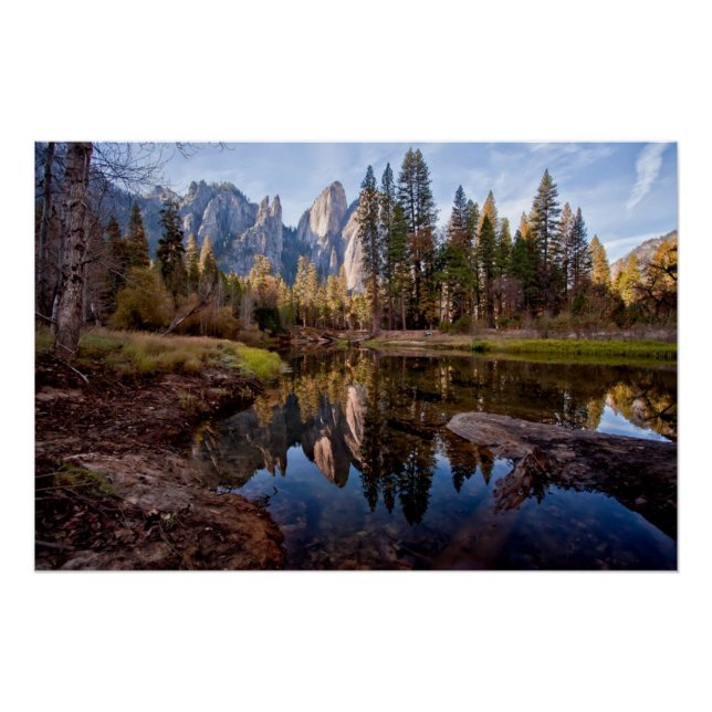 View of Cathedral Peaks Poster (Front)