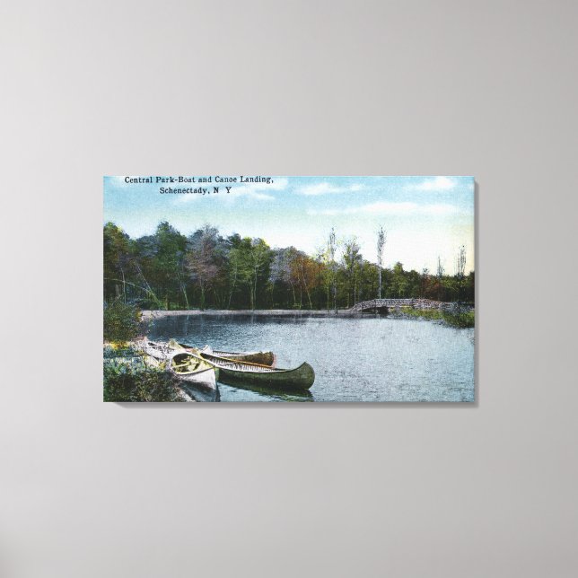 View of Central Park Boat & Canoe Landing Canvas Print (Front)