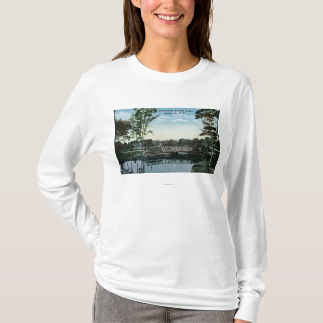 View of Central Park Creek Bridge T-Shirt (Front)