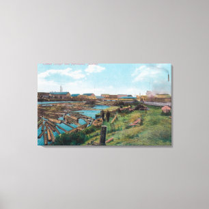 View of Chena Slough from the City Canvas Print