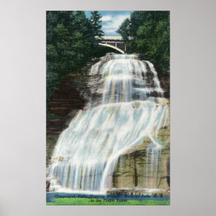 View of Chequagah Falls Poster