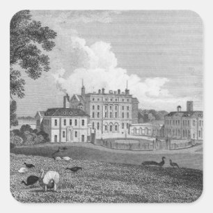 View of Chevening Place, engraved by S. Lacy Square Sticker