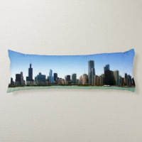 View of Chicago skyline by Lake Michigan