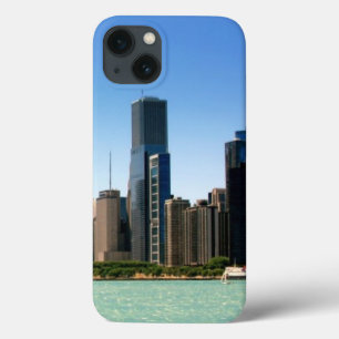 View of Chicago skyline by Lake Michigan iPhone 13 Case