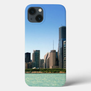 View of Chicago skyline by Lake Michigan iPhone 13 Case