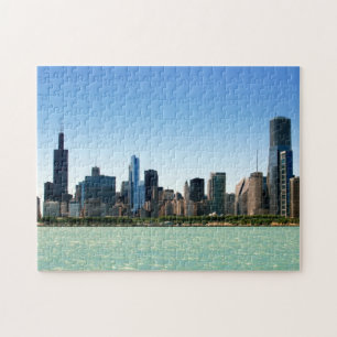 View of Chicago skyline by Lake Michigan Jigsaw Puzzle