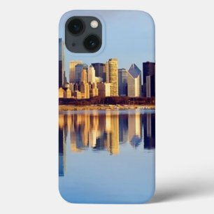 View of Chicago skyline with reflection iPhone 13 Case