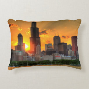 View of Chicago's skyline from Adler Decorative Cushion