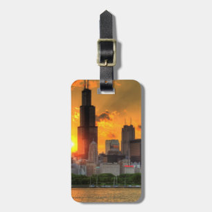 View of Chicago's skyline from  Adler Luggage Tag