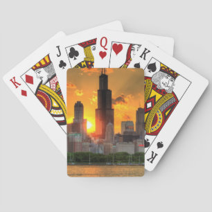 View of Chicago's skyline from  Adler Playing Cards