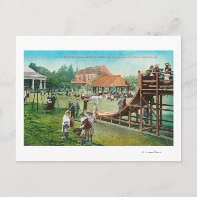 View of Children's Playground Postcard (Front)