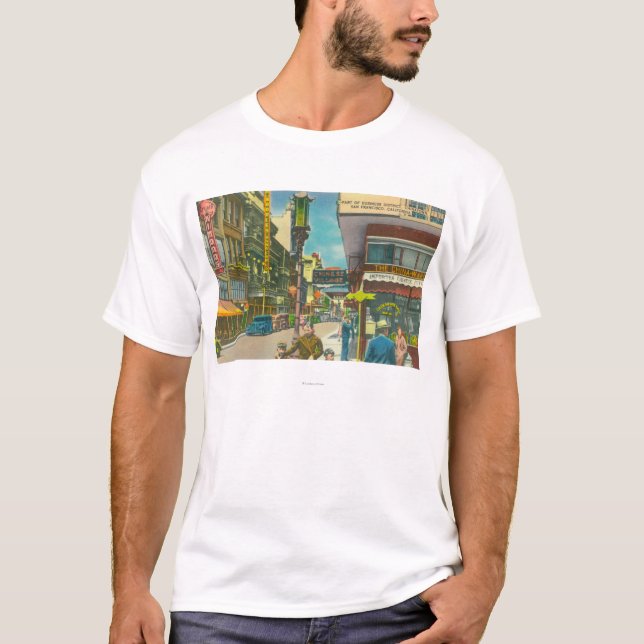 View of Chinatown Business Section T-Shirt (Front)