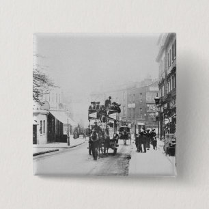 View of Church Street, Kensington c.1906 15 Cm Square Badge