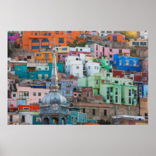 View of city buildings poster