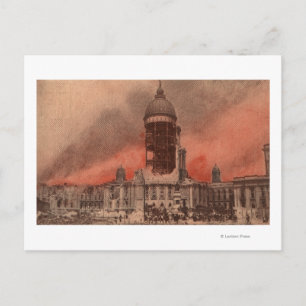 View of City Hall After Earthquake Postcard